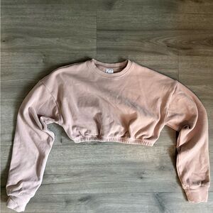Buffbunny Women's Pink Cropped Sweatshirt